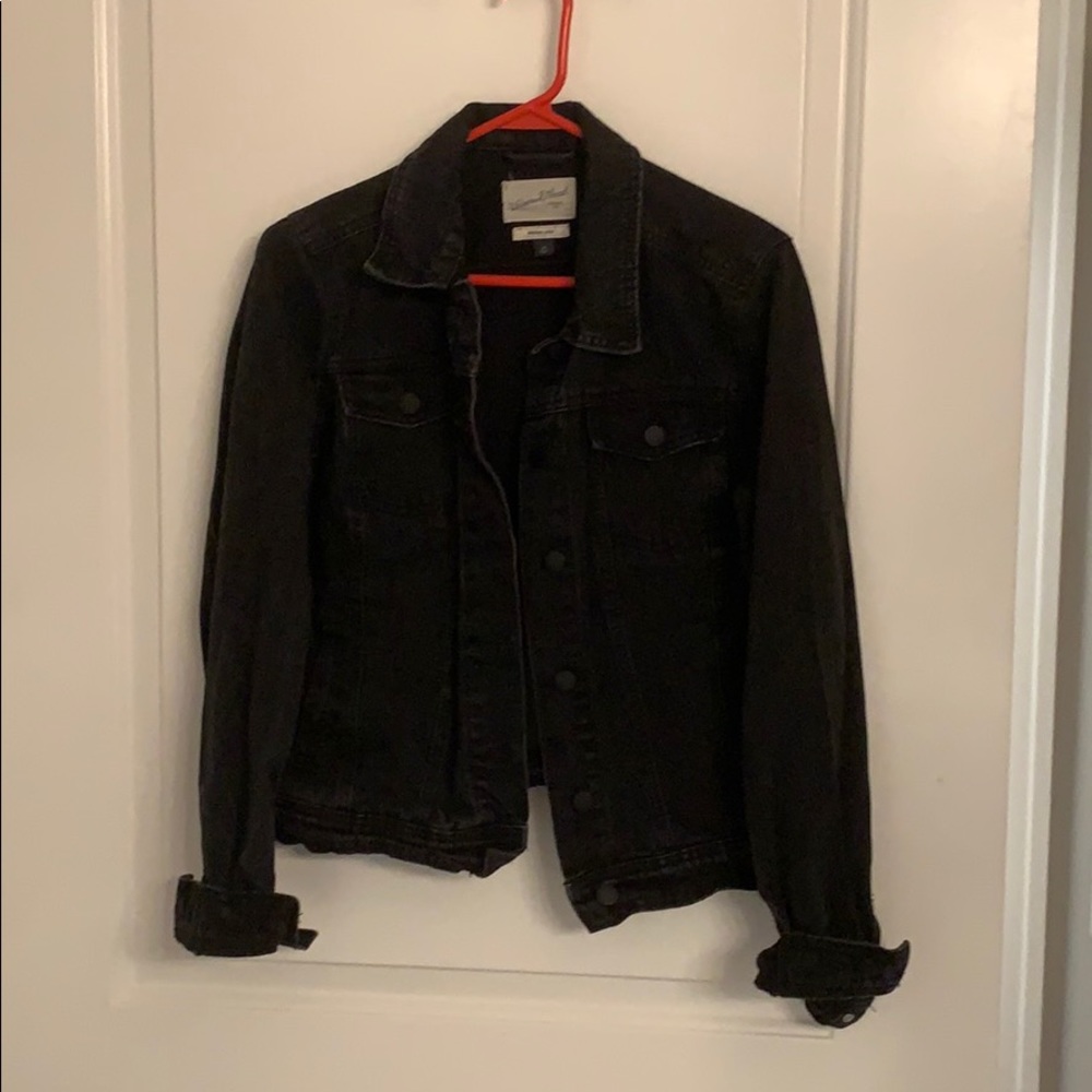 Black denim jacket